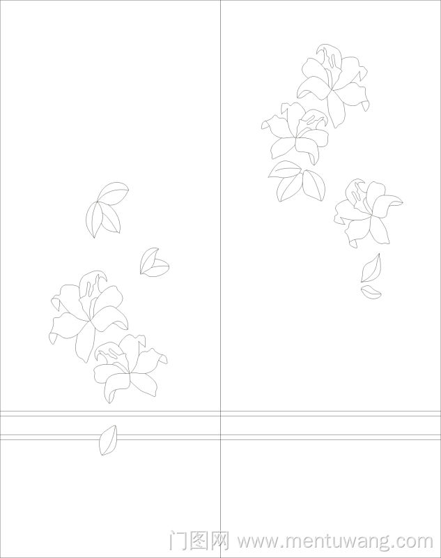  移门图 雕刻路径 橱柜门板  花  花